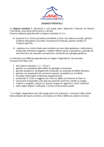DIAGNOSI PRENATALE DIAGNOSI PRENATALE