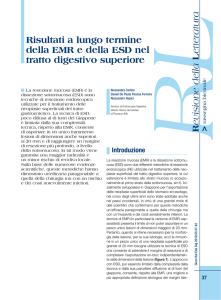 Risultati a lungo termine della EMR e della ESD nel tratto