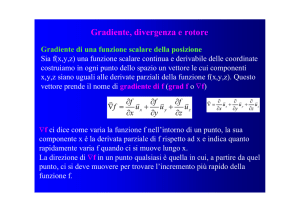 Gradiente, divergenza e rotore