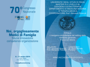 universita` degli studi di pavia master di ii livello in ossigeno