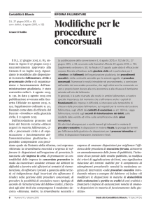 Modifiche per le procedure concorsuali