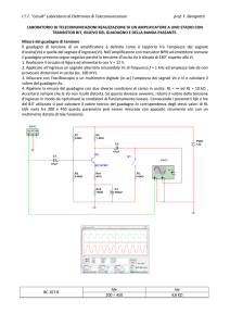 Misura del guadagno e della banda passante di un amplificatore
