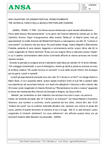 tre giorni al parco della musica per parlare d`amore (ansa)
