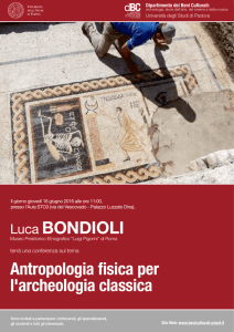 Luca BONDIOLI Antropologia fisica per l`archeologia classica