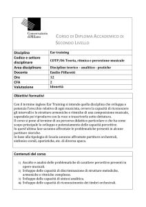 Ear Training - Conservatorio di Milano