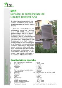 SHN Sensore di Temperatura ed Umidità Relativa Aria
