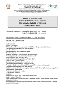 Programma svolto Tedesco 2L