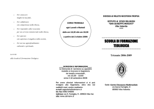 scuola di formazione teologica - Centro Diocesano Multimediale