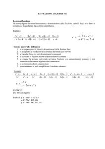 frazioni algebriche