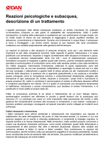 Reazioni psicologiche e subacquea, descrizione di un trattamento