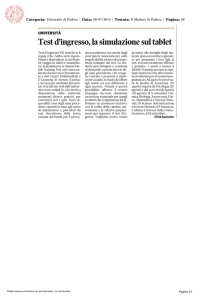 Test d`ingresso, la simulazione sul tablet