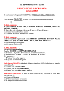 Subordinate Soggettive (cl. 3^)