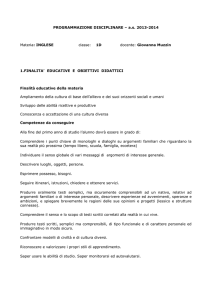 PROGRAMMAZIONE DISCIPLINARE – as 2013