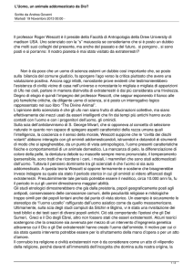 L`Uomo, un animale addomesticato da Dio?
