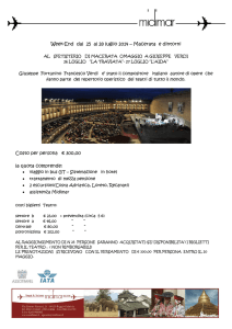 Week-End dal 25 al 28 luglio 2014 – Macerata e dintorni Costo per