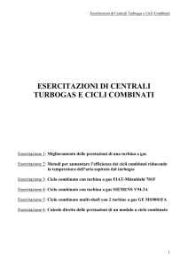 esercitazioni di centrali turbogas e cicli combinati