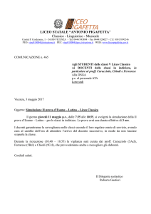 LICEO STATALE “ANTONIO PIGAFETTA” Classico