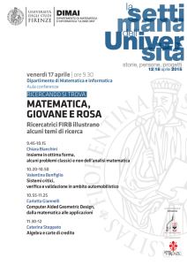 MATEMATICA, GIOVANE E ROSA