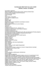 Elenco malattie croniche e invalidanti