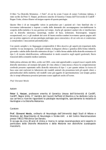 presentazione libro Distrofia Miotonica - I Fatti