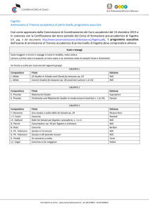 Fagotto - Conservatorio di Como