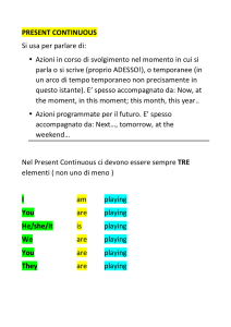 Present Continuous - ic largo castelseprio