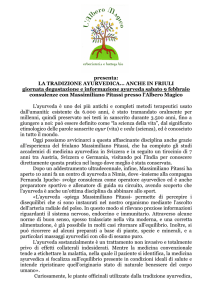 presenta: LA TRADIZIONE AYURVEDICA... ANCHE
