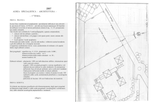 AUREA SPECIALISTICA : ARCHITETTURA - - 1°TEMA-