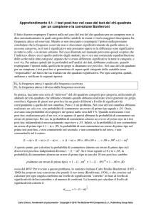 Approfondimento 4.1 - I test post-hoc nel caso del test del chi