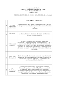 Programma di Storia Classe IV E Liceo Scientifico “A. Volta” Prof