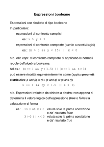 Espressioni booleane