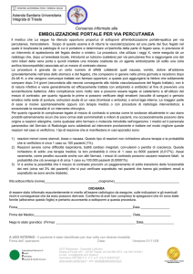 Consenso informato alla embolizzazione