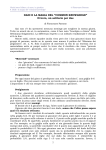 DADI E LA MAGIA DEL “COMMON KNOWLEDGE”