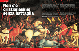 Non c`è cristianesimo senza battaglia