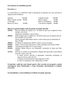 Esercitazione di contabilità generale Esercizio n. 1 La società Beta