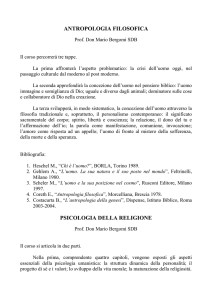 Bergomi-Antropologia Filosofica - Istituto Superiore di Scienze