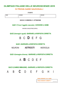 4^ prova - Quiz di memoria con soluzioni