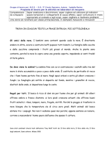 TROVA IN CIASCUN TESTO LA FRASE INTRUSA, POI