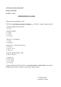 ANNO SCOLASTICO 2014-2015 LINGUA INGLESE CLASSE 2 LAD