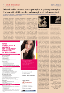 I denti nella ricerca antropologica e paleopatologica Un