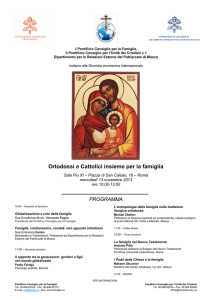 Ortodossi e Cattolici insieme per la famiglia