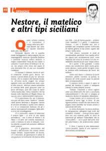 Nestore, il matelico e altri tipi siciliani
