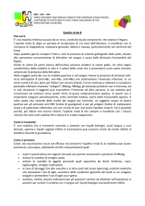 Epatite virale B Che cos`è E` una malattia infettiva causata - H-Cube