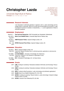 Christopher Lazda – Università Degli Studi di Padova Homepage