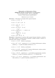 Esercizi sulle funzioni