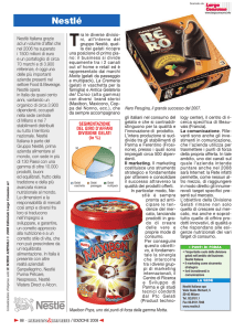 Nestlè Gelati: management, risultati di esercizio, prodotti