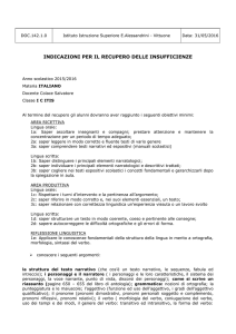 indicazioni per il recupero delle insufficienze