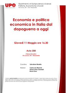 Economia e politica economica in Italia dal dopoguerra a