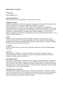 PROGRAMMA DI FISICA