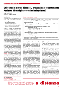 diagnosi, prevenzione e trattamento Pediatra di famiglia o